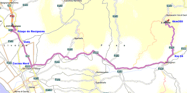 carte de l'itinéraire